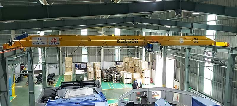 cầu trục 3 tấn khẩu độ 12,5m